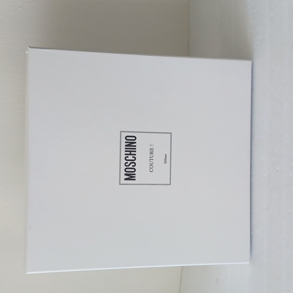 Moschino Couture Milano Shoe Storage Box White 11"x 12" x 5"